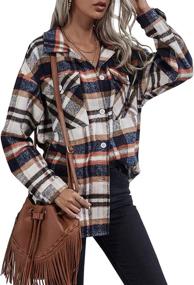 img 3 attached to Hixiaohe Womens Casual Shirts Shacket Women's Clothing and Coats, Jackets & Vests