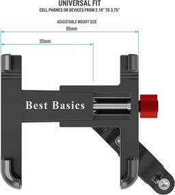 img 3 attached to 🚲 Превосходное крепление для телефона на руль велосипеда из алюминиевого сплава - Простая установка - Универсальное и регулируемое крепление - Кронштейн для смартфона с 360° вращением - Совместимо со всеми смартфонами