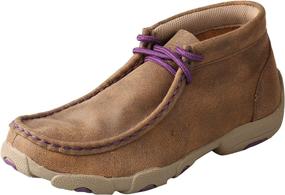 img 1 attached to Twisted Leather Lace Up Driving Moccasinss Boys' Shoes : Loafers