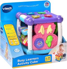 img 1 attached to Кубик активностей для занятых обучающихся от VTech - фиолетовый: улучшите опыт обучения вашего ребенка!