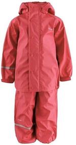 img 1 attached to CeLaVi Kids Rain Suit: Reflective Waterproof 2-Piece Jacket & Pants/Dungarees in 23 Vibrant Colors - Sizes 2T to 10Y