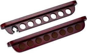 img 4 attached to 🎱 Stained Wood Wall Rack with Bridge Cue Clip for 7 Pool Cues