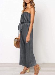 img 2 attached to ZESICA Womens Shoulder Strapless Jumpsuit: Stylish Women's Clothing for Jumpsuits, Rompers & Overalls