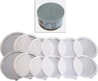 🔒 plastic can covers lids - assorted sizes, 12 pieces (2 large, 2 medium, 8 small) for canned goods or pet dog cat food - preserve freshness, tight seal - 2 pack logo