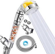 revitalizing shower head: water softening filter with impurity filtration, water saving & high-pressure handheld showerhead with hose and bracket, enriched with vitamin c for hydrated hair & skin, citrus fragrance logo