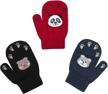toddler winter stretchy knitted mittens boys' accessories logo