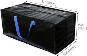 img 2 attached to 🛄 Efficient Large 112L Storage Bags with Backpack Straps & Strong Zippers - Ideal for Moving, Camping, Gardening Tools, and Christmas Decorations Storage