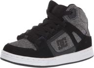 skate charcoal boys' high-top sneakers by dc - youth shoes логотип