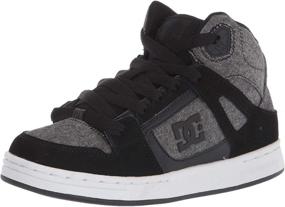 img 4 attached to Skate Charcoal Boys' High-Top Sneakers by DC - Youth Shoes