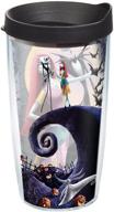 🎃 tervis tumbler with lid - disney a nightmare before christmas design, jack skellington and sally welcome the holidays, black logo