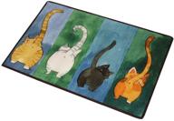 🐱 cuddly cat butt area rug by choold - non-slip absorbent doormat, cute cat tail carpet for bedroom, living room, kitchen, bathroom логотип