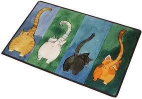 img 1 attached to 🐱 Cuddly Cat Butt Area Rug by CHOOLD - Non-Slip Absorbent Doormat, Cute Cat Tail Carpet for Bedroom, Living Room, Kitchen, Bathroom