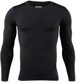 img 2 attached to 🔥 Stay Cozy This Winter with the HEROBIKER Mens Thermal Underwear Set - Skiing Base Layers with Fleece Lining