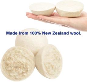 img 3 attached to OrgaWise Wool Dryer Balls - 4/6 Pack XL Organic New Zealand Wool Dryer Balls for Natural Fabric Softening, Healthy Laundry Life, Reducing Wrinkles & Static Cling (4-Pack)