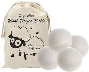 img 4 attached to OrgaWise Wool Dryer Balls - 4/6 Pack XL Organic New Zealand Wool Dryer Balls for Natural Fabric Softening, Healthy Laundry Life, Reducing Wrinkles & Static Cling (4-Pack)