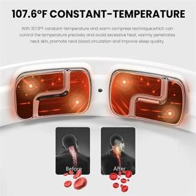 img 1 attached to 🌡️ Беспроводной массажер для шеи MEFASO с подогревом - 6 режимов, 15 уровней для массажа глубоких тканей активных точек - Электрическая портативная 3D-вывихивающая подушка для плеч - Массажер для шеи для женщин и мужчин.