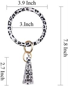 img 1 attached to MIGLUFA Leather Keychain Bracelet Tassels