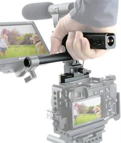 img 2 attached to 📷 КАЖЖИГ Каркас для камеры DSLR с верхней рукояткой и быстрым съемным рельсом безопасности 70 мм, блок рельсов 15 мм - совместим с камерами Sony A7SIII/A7RIV/A7RIII/A7III/A7II