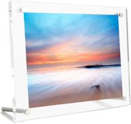 b&nn acrylic floating picture frame: sleek 11x14 desktop display with self standing design логотип