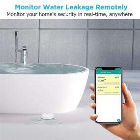 img 3 attached to 💧 MOCREO Water Leak Sensor for Kitchen Bathroom Basement - Wireless, App Alerts, Remote Monitor. MOCREO Hub Required