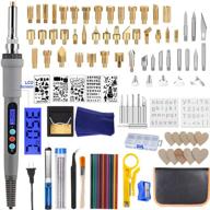 professional pyrography tool set - longan craft 109pcs wood burning kit with adjustable temperature soldering iron, creative tool set for embossing, carving, soldering tips - includes carrying case logo