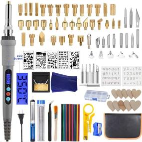 img 4 attached to Professional Pyrography Tool Set - Longan Craft 109Pcs Wood Burning Kit with Adjustable Temperature Soldering Iron, Creative Tool Set for Embossing, Carving, Soldering Tips - Includes Carrying Case