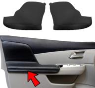 🚘 car door armrest replacement pair for honda odyssey 2011-2017 - vinyl microfiber leather armrest cover by kbh auto, black logo