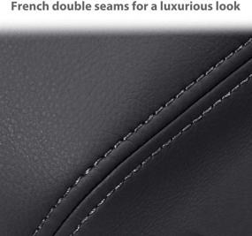 img 1 attached to 🚘 Car Door Armrest Replacement Pair for Honda Odyssey 2011-2017 - Vinyl Microfiber Leather Armrest Cover by KBH Auto, Black