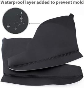 img 3 attached to 🚘 Car Door Armrest Replacement Pair for Honda Odyssey 2011-2017 - Vinyl Microfiber Leather Armrest Cover by KBH Auto, Black