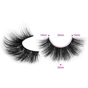 img 2 attached to Yawamica 20MM Dramatic False Eyelashes - 15 Pair Pack of 💕 Long Faux Mink Lashes, Fluffy 3D Thick Strip Fake Eye Lashes, Multipack