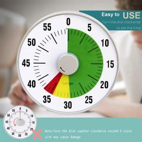 img 2 attached to 🕒 Lavigo Kitchen Timer: Quiet Countdown Visual Analog Timer for Teachers, Kids, and Adults - Ideal for Classroom, Homework, Cooking, Office, and Gym (Green)