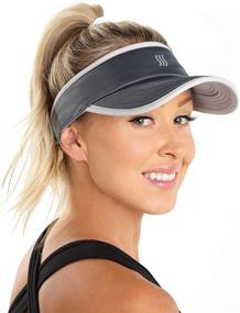 img 4 attached to 🧢 SAAKA Premium Packaging: Super Absorbent Visor for Women. Perfect for Running, Tennis, Golf &amp; All Sports. Soft, Lightweight &amp; Adjustable.