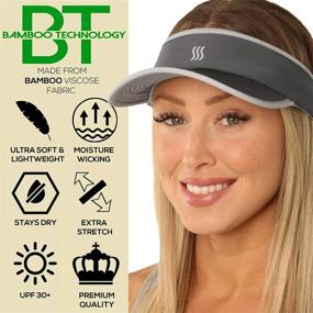 img 2 attached to 🧢 SAAKA Premium Packaging: Super Absorbent Visor for Women. Perfect for Running, Tennis, Golf &amp; All Sports. Soft, Lightweight &amp; Adjustable.
