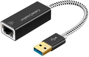 img 4 attached to 💻 USB 3.0 Ethernet Adapter, CableCreation - High-Speed USB to RJ45 Gigabit Network for Windows, Mac, macOS, Linux - Premium Aluminum Design