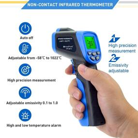 img 3 attached to 🌡️ HOLDPEAK Instant Read Non-Contact Thermometer for Accurate Temperature Measurement