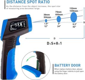 img 1 attached to 🌡️ HOLDPEAK Instant Read Non-Contact Thermometer for Accurate Temperature Measurement