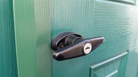 img 3 attached to Black Shed Door T-Handle Lock Kit - Includes 2 Keys, 2 Screws, Allen Wrench, 4-1/2&#34; Stem, Lock for Shed, Barn, Playhouse &amp; Chicken Coop