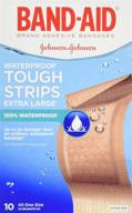 💧 waterproof extra large band-aid tough strips: 10 count adhesive bandages логотип