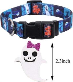 img 1 attached to Halloween Collar Adjustable Ghost Accessories