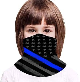 img 2 attached to 🧑 Versatile Boys and Girls Bandana Neck Gaiter: Multi-use Face Cover, Headband, Scarf, and Balaclava for Kids