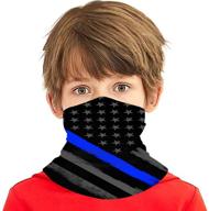 🧑 versatile boys and girls bandana neck gaiter: multi-use face cover, headband, scarf, and balaclava for kids logo