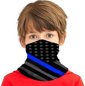 img 4 attached to 🧑 Versatile Boys and Girls Bandana Neck Gaiter: Multi-use Face Cover, Headband, Scarf, and Balaclava for Kids