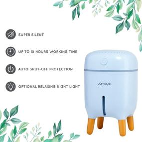 img 2 attached to YAMAYO Portable Mini Cool Mist Humidifier (Blue): Compact Hydration On-The-Go