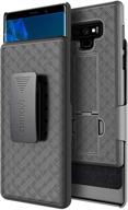 📱 aduro samsung galaxy note 9 belt clip holster case - super slim shell with kickstand and rotating belt clip - compatible with samsung galaxy note 9 (2018) - phone combo case logo