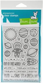 img 1 attached to Lawn Fawn Clear Stamps - Out of This World (LF1330): Delightful Designs for Stellar Crafts!