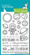 lawn fawn clear stamps - out of this world (lf1330): delightful designs for stellar crafts! logo