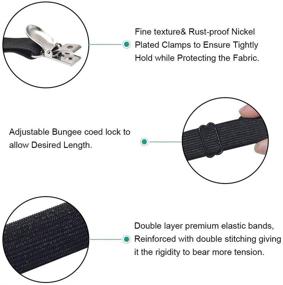 img 3 attached to Secure Your Sheets and More with 4Pcs Adjustable Bed Sheet Straps Clips, Elastic Mattress Sheet Fasteners Holder and Suspenders