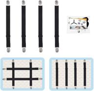 secure your sheets and more with 4pcs adjustable bed sheet straps clips, elastic mattress sheet fasteners holder and suspenders logo