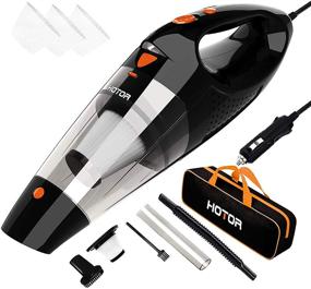 img 4 attached to 🚗 Powerful Car Vacuum Cleaner: HOTOR Portable 12V Handheld Kit for Interior Detailing - Black &amp; Orange