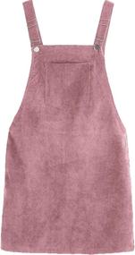 img 3 attached to 👩 Stylish Yeokou Corduroy Overalls Pinafore Jumpsuit (Brown L) for Women - Trendy Fashion Wear